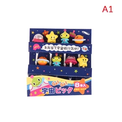 Colorful Mini Fruit and Dessert Fork Set for Kids - Creative Bento Lunch Box Accessories (A1)
