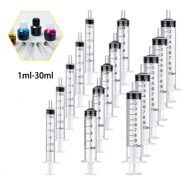 2-20Pcs 1ml-10ml Plastic Reusable Syringe For Measuring Nutrient Hydroponics Kithchen Tool 3