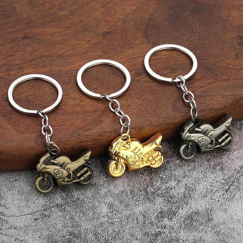 Motorcycle Pendant Key Chain Portable Zinc Alloy 3d Craft Keychain Car Interior Accessories Car Key Holder Durable Keychain