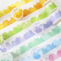 MOHAMM 1 Roll Multi-color Heart Shaped Washi Tape for DIY Art Crafts Diary Journal Page Decoration Scene Collage 1