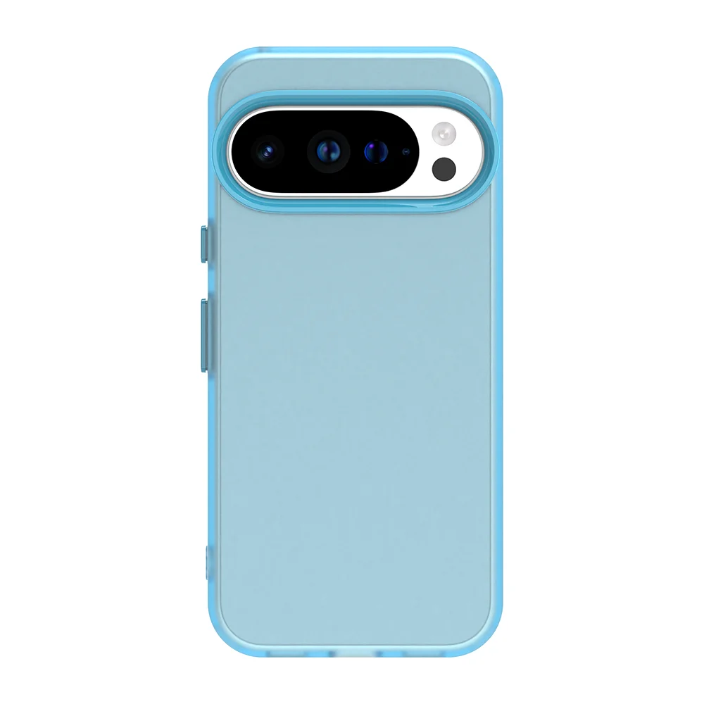 Frosted Fashion Candy Color Soft Bumper Phone Case with Protective Frame and Independent Button Cover