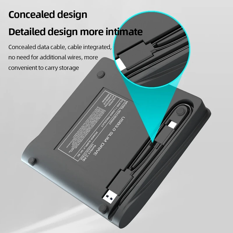 핫 USB 3.0 C타입 슬림 외장 DVD RW CD 라이터 드라이브, 버너 리더 플레이어, 광학 드라이브, 노트북 PC DVD 버너용