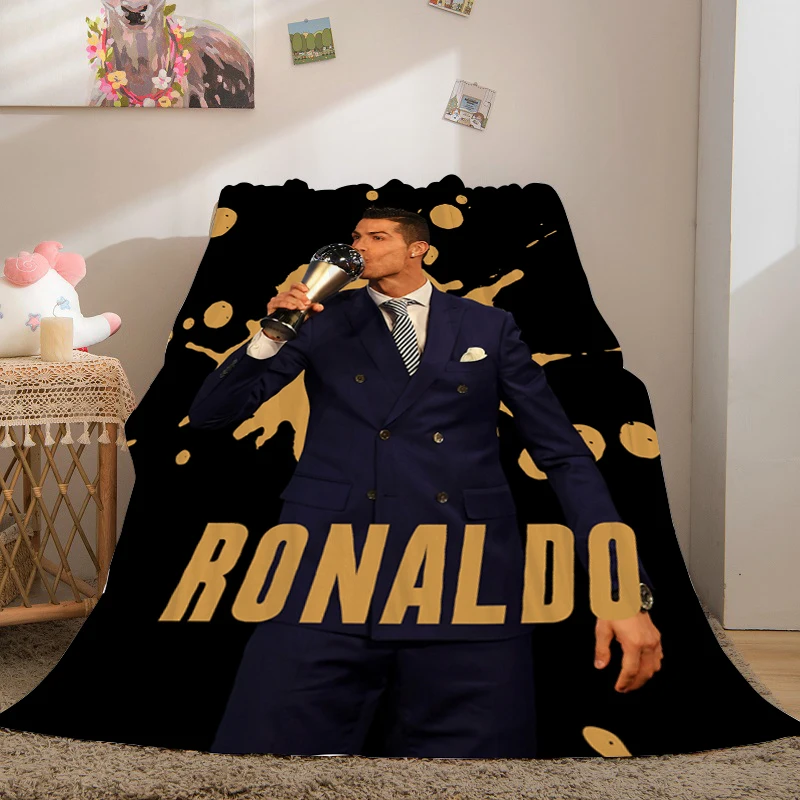 

Fashionable Camping Blanket Sofa Ronaldos Fluffy Warm Knee Flannel Custom Blanket Four Seasons Home Portable Blanket Living Room
