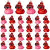 24 /72Pcs Valentine's Day Mini Rubber Duck , Valentine Rubber Duck in Bulk Bath Toys for Kids Valentines Classroom Gift Exchange 1