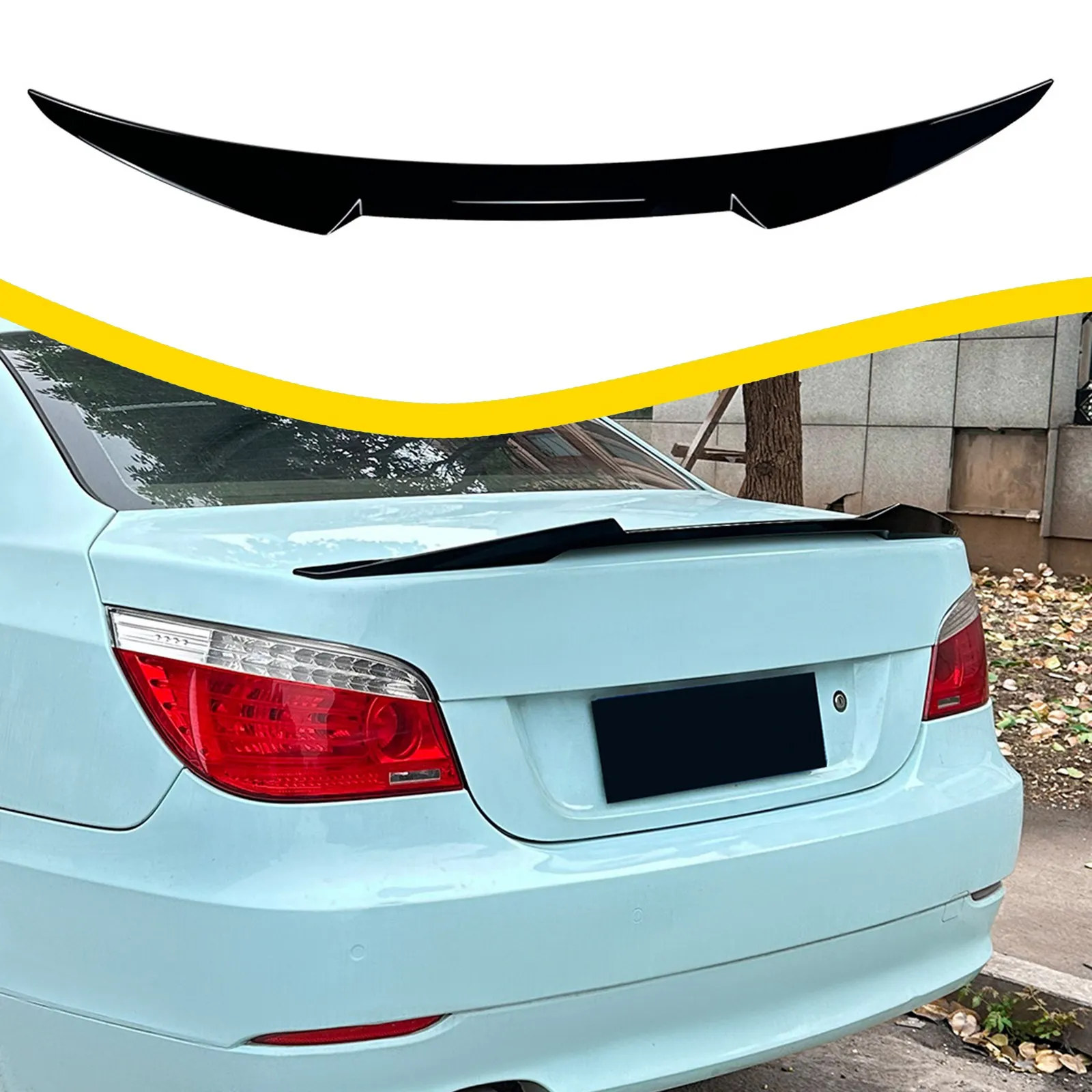 Car Rear Spoiler Tail Wing Extension Body Kit Rear Trunk Lip Trim For ...
