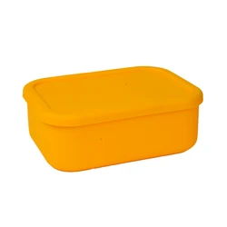 Versatile Silicone Food Storage Container - Square, Leak - Proof & Airtight (YELLOW)