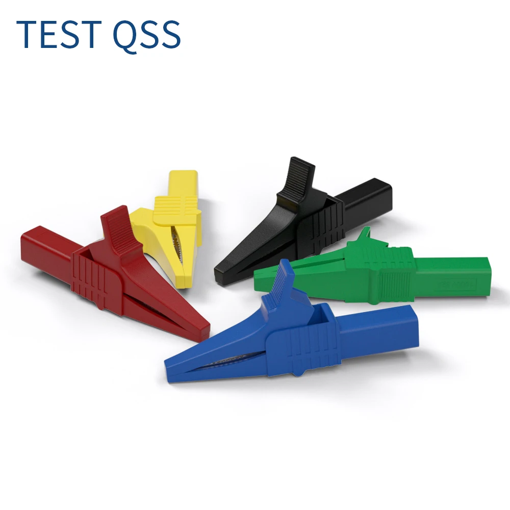 4MM Insulation Alligator Clips Metal Crocodile Clamp for Wires Banana Connector DIY Electrical Tools 2PCS