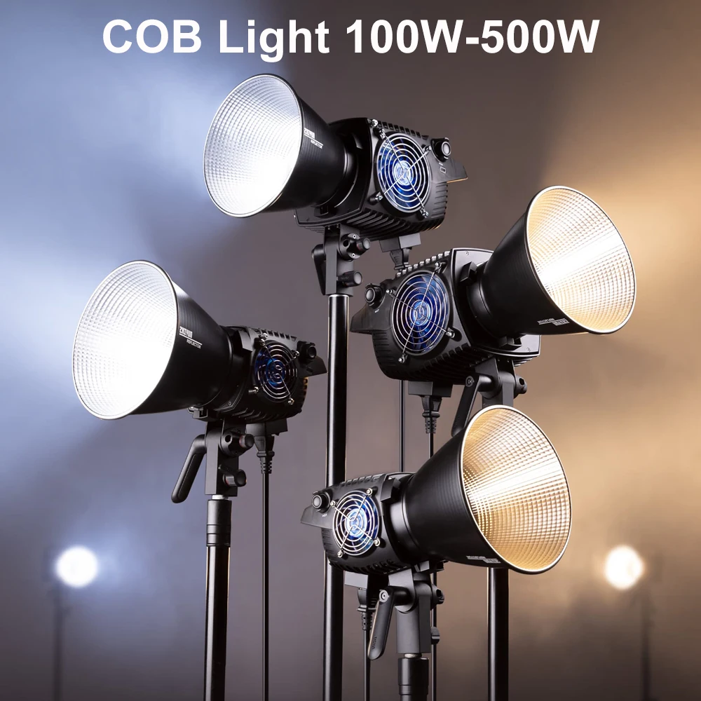 ZHIYUN MOLUS B B100 B200 B300 B500 100W-500W 이중 색상 COB 비디오 조명, 블루투스 제어 보웬스 마운트 사진 조명