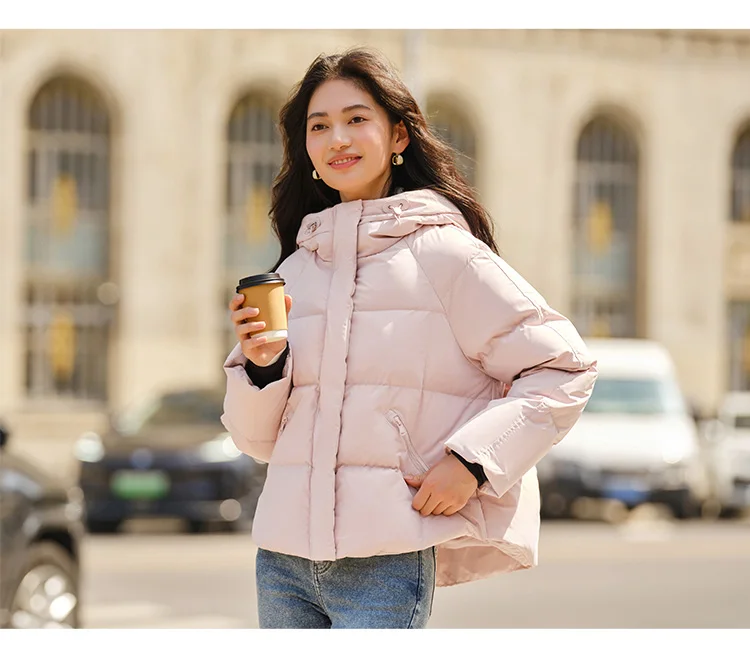 Down Jacket Women Loose Hooded New Winter Waterproof and Windproof Outerwear