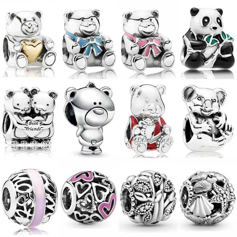 

Pineapple Degrees Of Love Infinite Family Heart Mum Script Bear Charm 925 Sterling Silver Bead Fit Fashion Bracelet Diy Jewelry