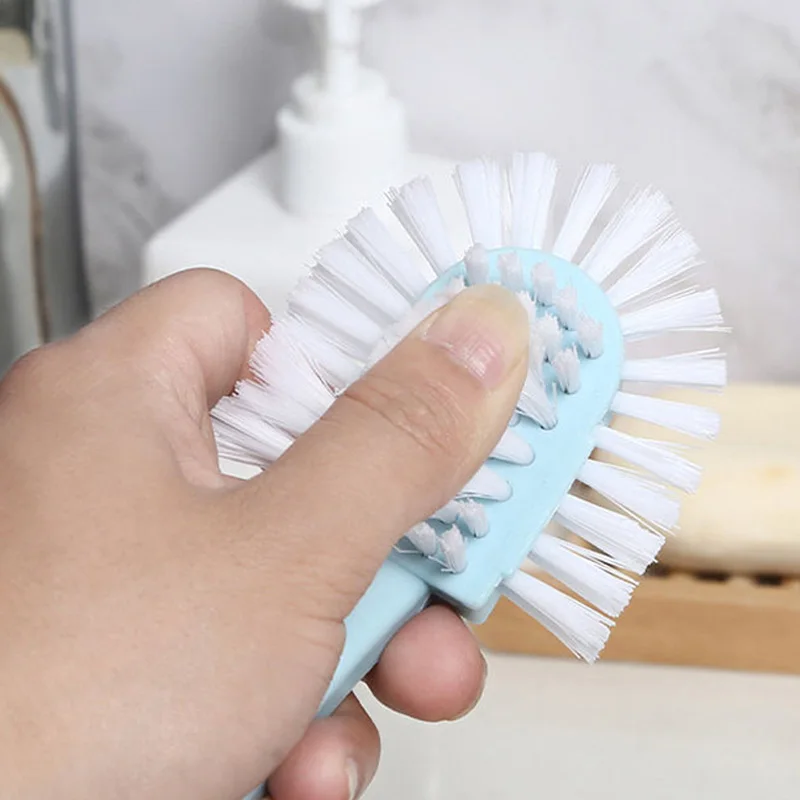 Household Shoe Washing Brush Five Side Brush Multifunctional Laundry Brush White Shoe Collar Cleaning Brush Long Handle Brushes 6