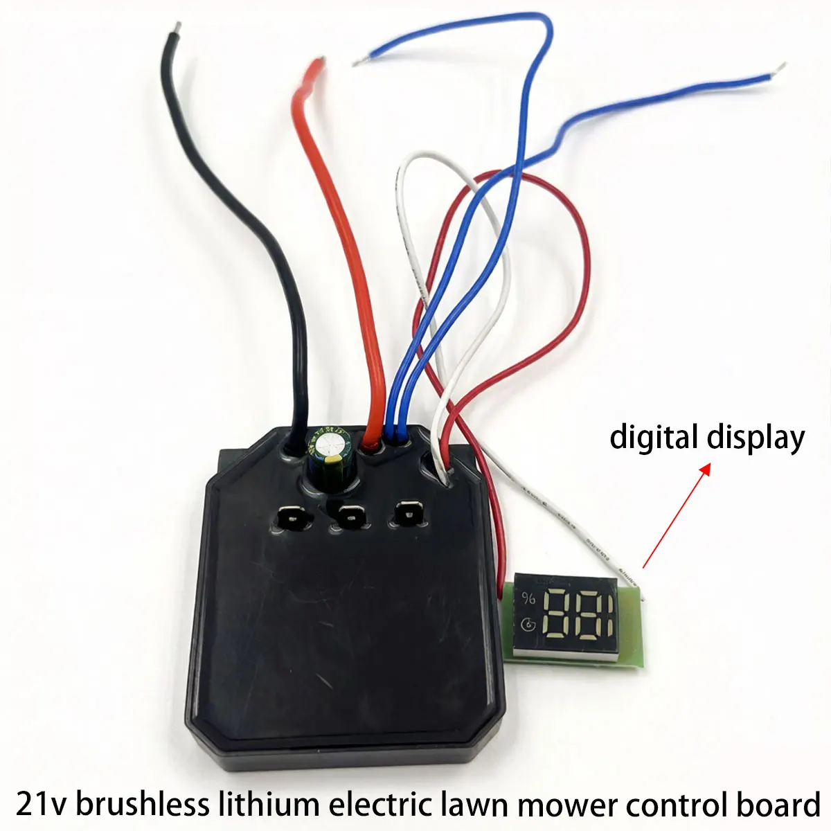 1 Stück Digitalanzeige 21V Bürstenloser Lithium-Akku Rasenmäher-Steuerplatine Rasenmäher-Steuerplatine Lithium-Akku Rasenmäher