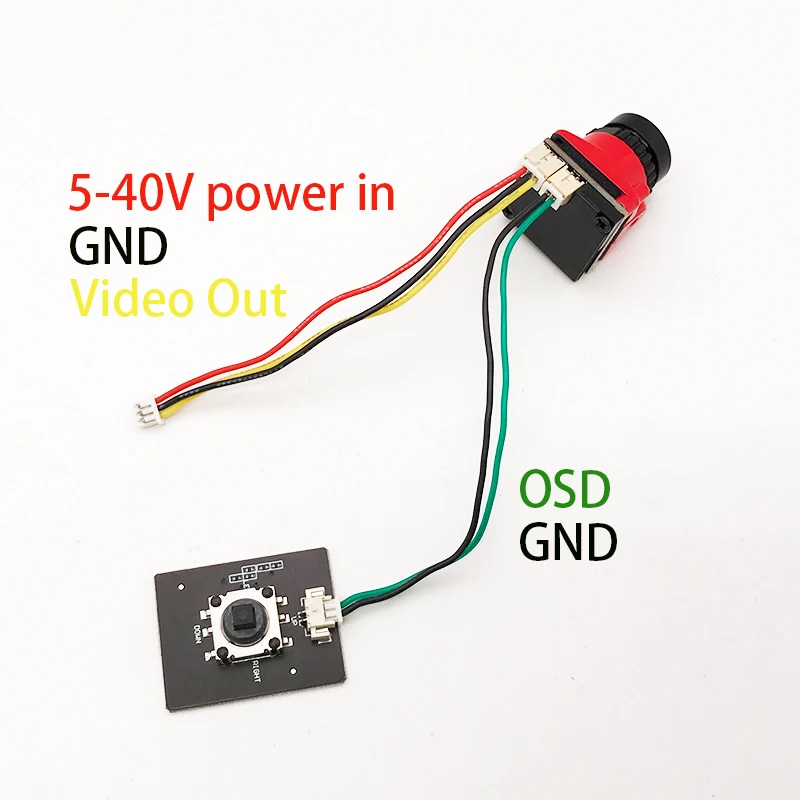 Image de la caméra FPV 1800TVL CMOS 1/3" avec OSD en action, transmettant un signal clair au pilote.