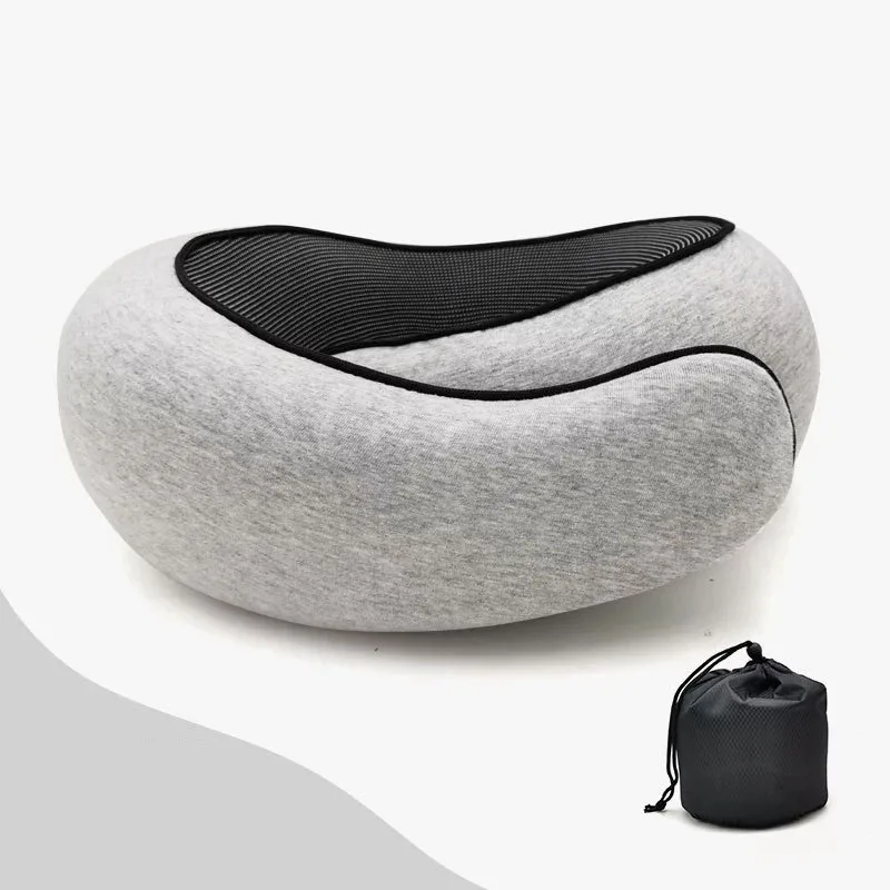 Ergonomic Memory Foam Travel Neck Pillow - Snail Style Portable Comfort