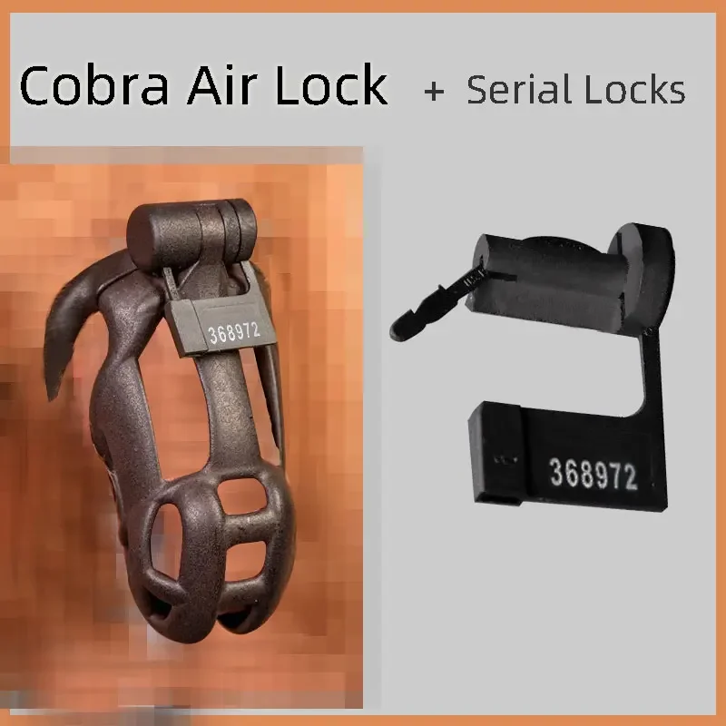 

2021 New Design Air Lock Pin For Cobra Cock Cage with 5pcs Plastic One-time Code Lock Chastity Device Accessories Lock Sex Toys