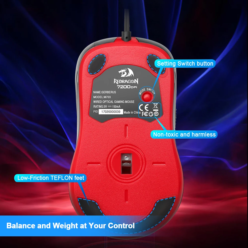 M703 RGB USB Wired Gaming Mouse Gaming Co