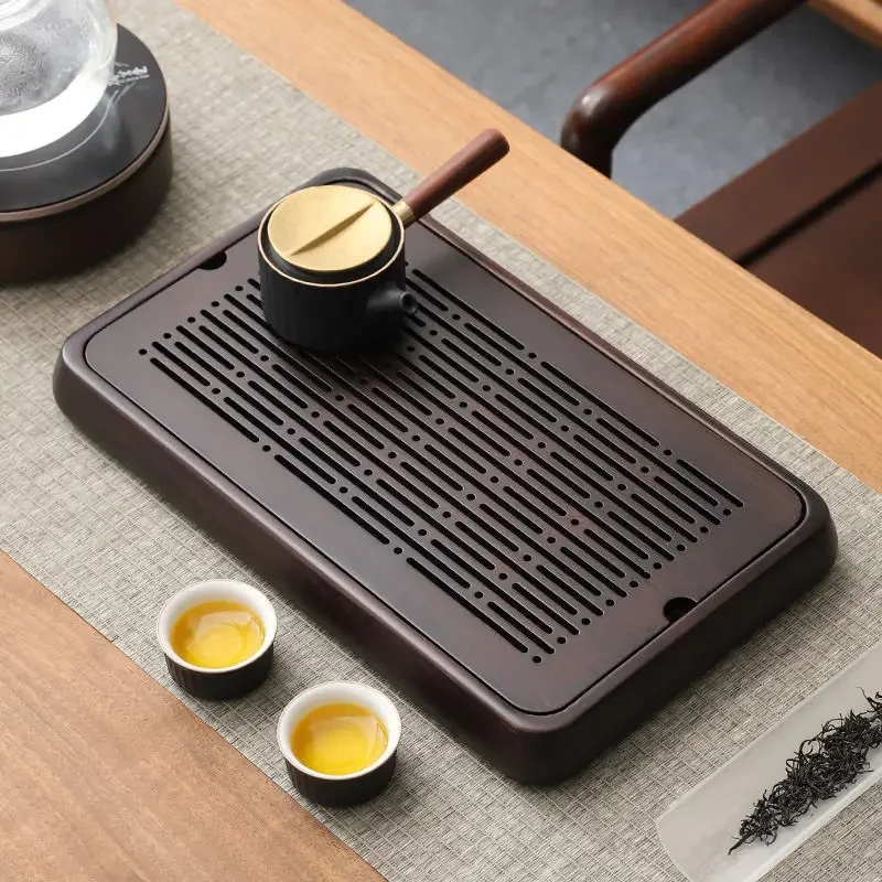 

Puer Set Kungfu Household Rectangular Wooden Japanese Supplies Tea Bamboo Modern Kongfu Gongfu Drainage Board Pipe Tray With