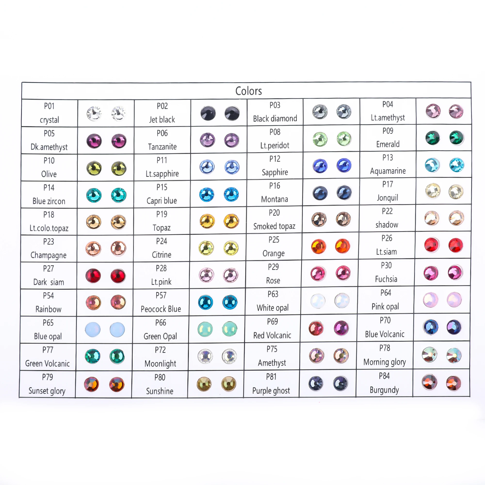 Description Picture 3 of itemSS6-SS30 40Colors Crystal AB Better DMC Hot Fix Rhinestones,Glass Strass Hotfix Iron On Rhinestones Sewing & Fabric Decorations