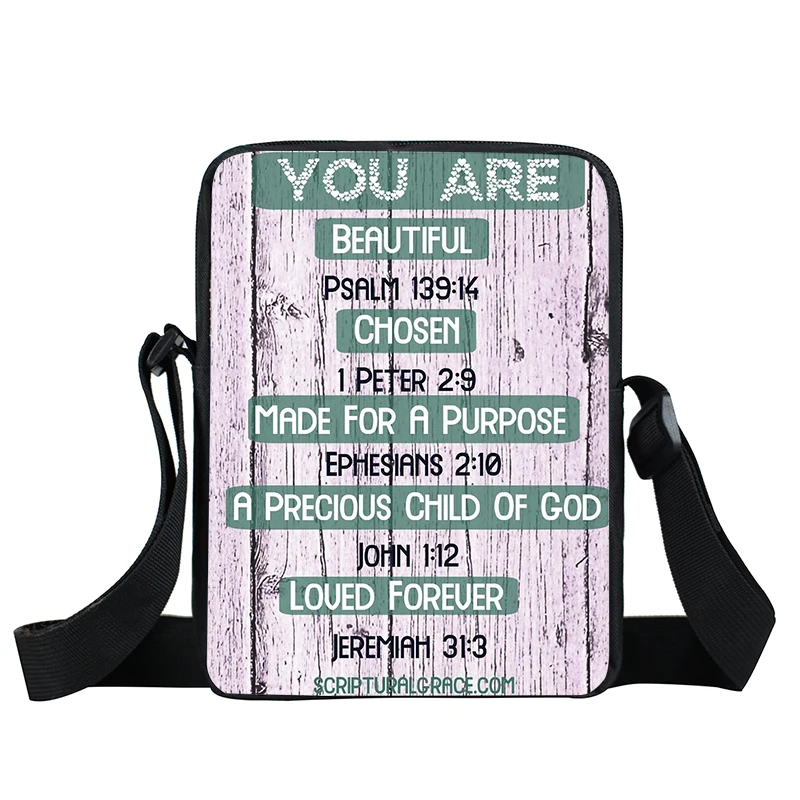 thumbnail image 1 of Con Dios todo es posible Bolso bandolera con versículo bíblico cristiano Bolso bandolera Bolso de viaje de ocio Bolsos de mano para mujer, 1 of 5