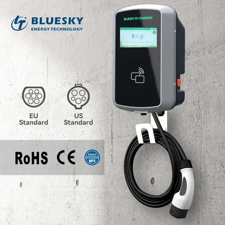 Bluesky Smart Stazione Di Ricarica Per Auto Elettriche Palo Ocpp Evse Wallbox Stazione Di Ricarica Mobile Ev 22Kw Setec Byd