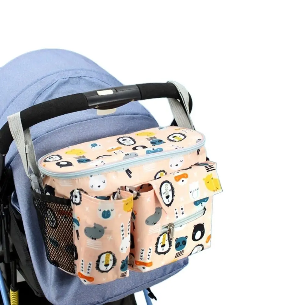 Oxford cloth Baby Stroller Bag Printed Large Capacity Cartoon Stroller Organizer Stroller Accessories Multi-functional
