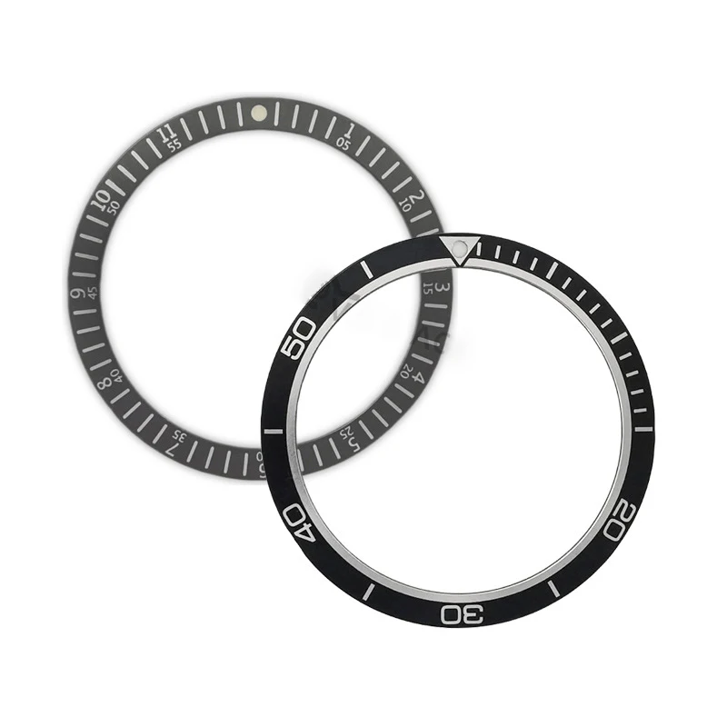 Sleek Flat Fashion Aluminum Watch Bezel Insert - Classic Men's Timepiece Accessory