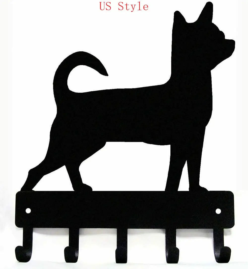 

Chihuahua Dog Key Hooks & Keychain Holder Small 6 Inch Wide Bathroom Accessories Keychain Decoration For Home Garden Home