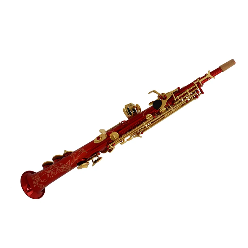 

SAX Advanced Professional Soprano Bb Red Lacquer Saxophone SAX Split Soprano Saxophone