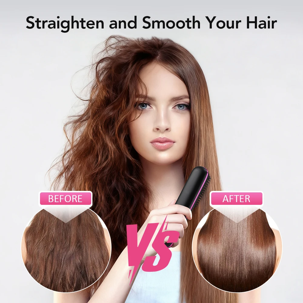 Ceramic Wireless Hair Straightening Comb