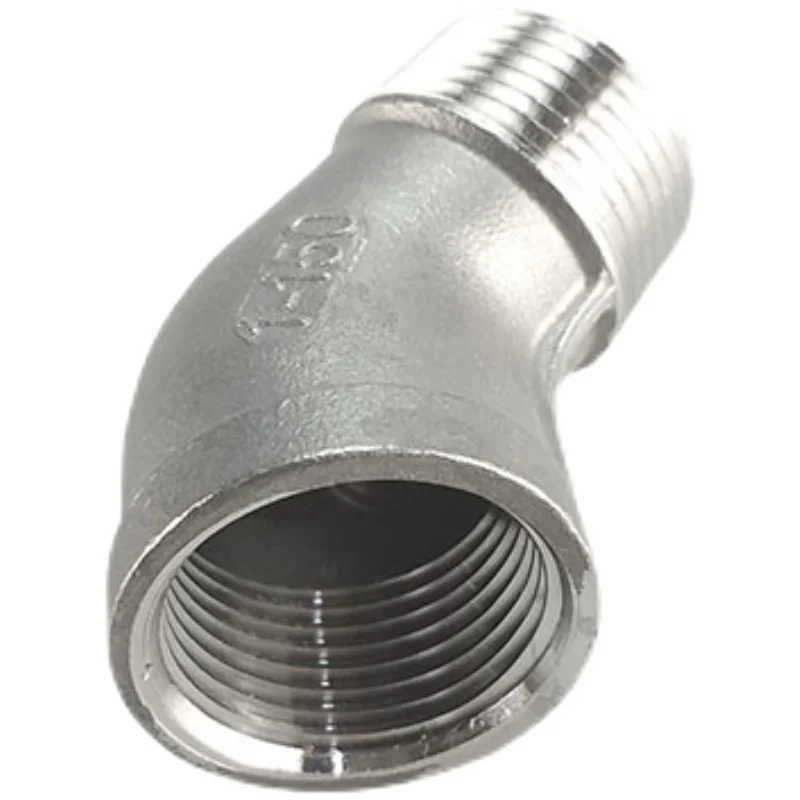 Stainless Steel 45-Degree Elbow Pipe Fitting Connector