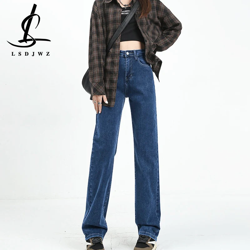 New Arrival Jeans Woman Trousers Y2k Vintage Blue Black High Waist Jeans Women Denim Pants Baggy Street Casual Jeans for Women