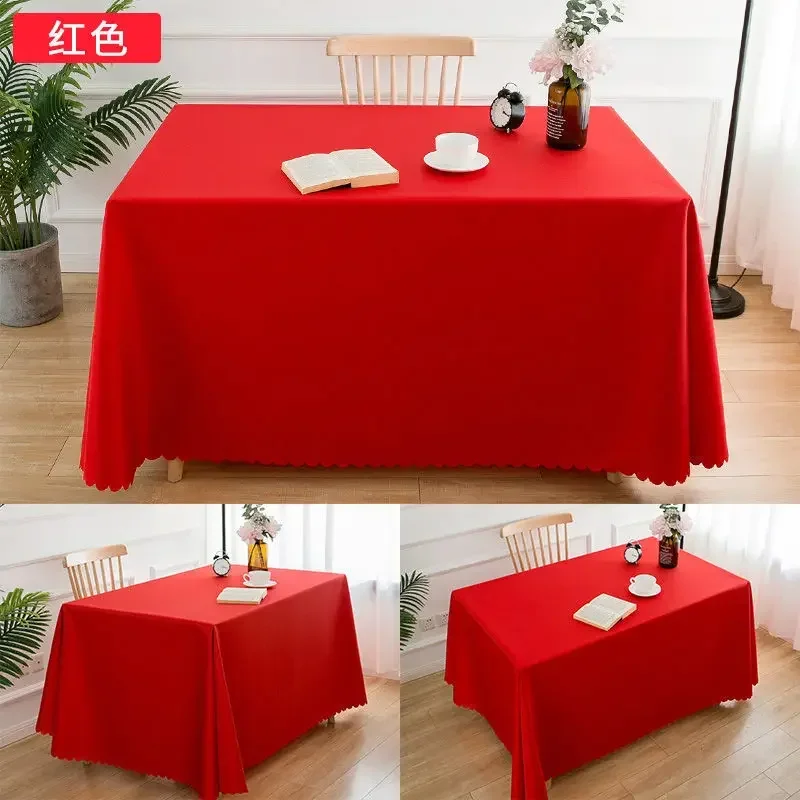 

Rectangular pure color set up booth set to push business twill advertising room table cloth green