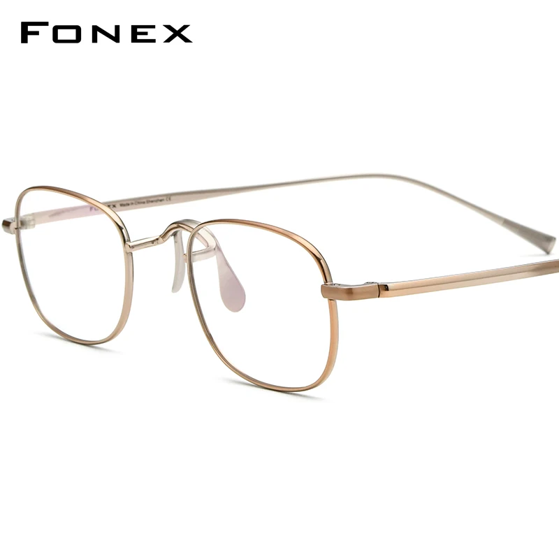 

FONEX B Titanium Glasses Frame Men Retro Vintage Square Prescription Eyeglasses Men's Ultralight Myopia Optical Eyewear F85739