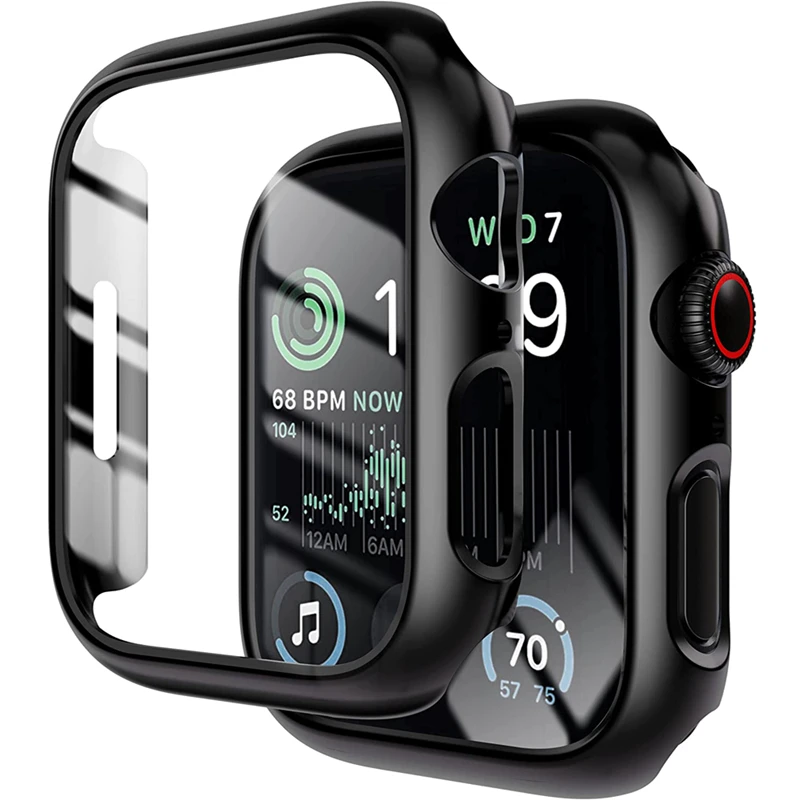Glas + Abdeckung für Apple Watch Gehäuse 8 7 6 SE 5 3 iWatch Zubehör Displayschutzfolie Apple Watch Serie 44 mm 45 mm 40 mm 41 mm 38 mm 42 mm_voghion.com