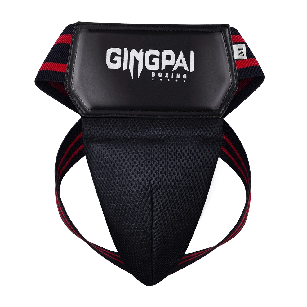Rot Blau Schwarz MMA Kickboxen Sport Schrittschutz Herren Kinder Taekwondo Sanda Trainingsschutz Suspensorium Tiefstütze unten – Detail 3