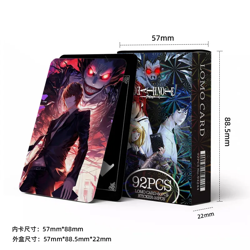 Death Notebook Lomo Card 1Pack/92PCS 60PC Mini Cards 32PC