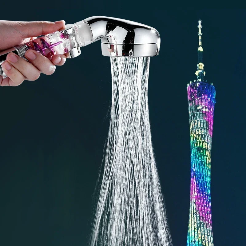 Magic Watering High Pressure 3-Function Shower Head One Key Stop Bathroom Handheld Sprayer Nozzle Filter