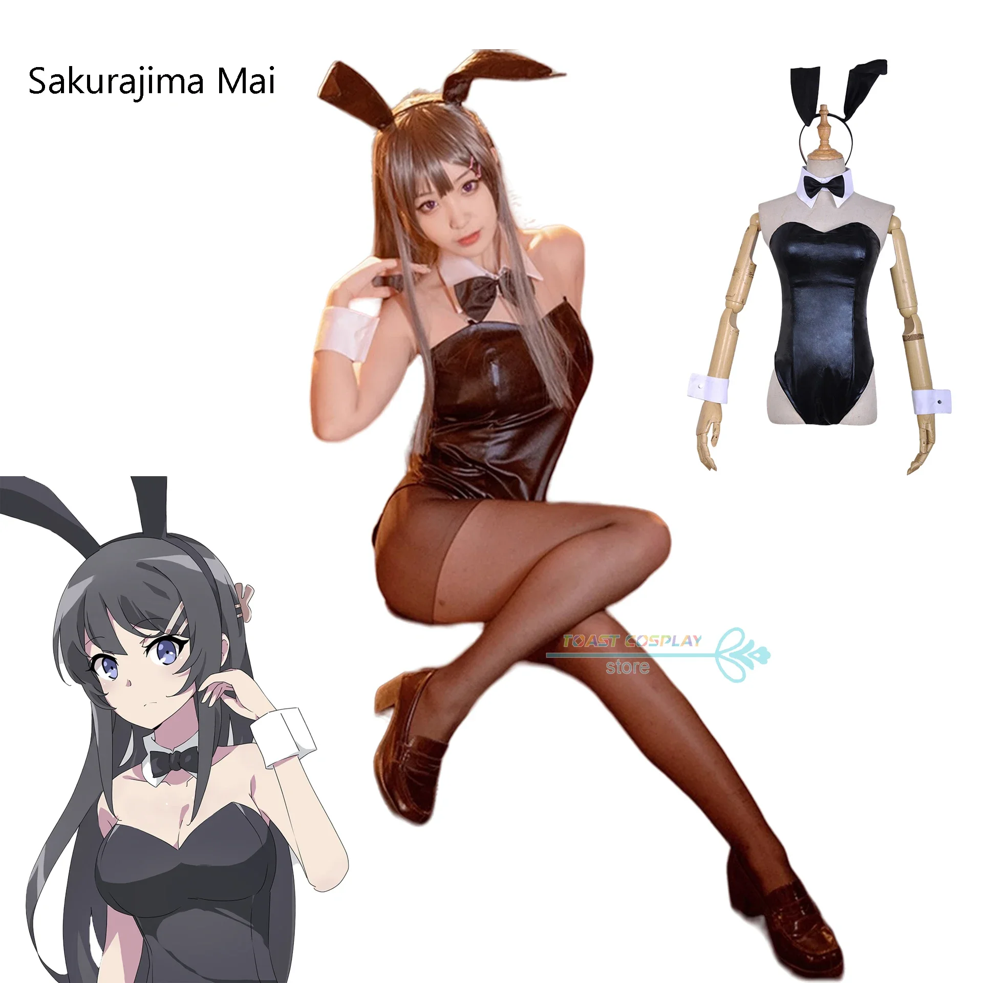 

Sakurajima Mai Anime Rascal Does Not Dream of Bunny Girl Senpai Cosplay Costume Outfits Sexy Bunny Suit Party Clothing for Women