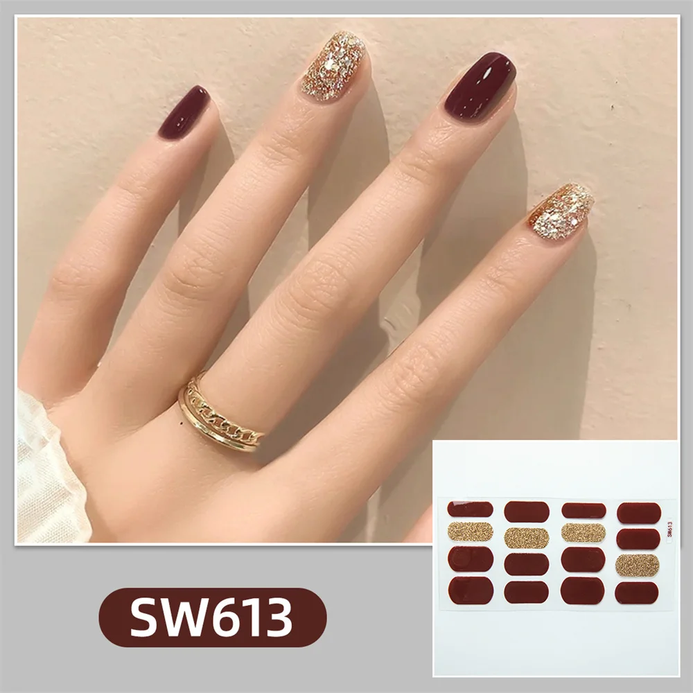 

Unique And Eye-catching Full Nail Sticker Ease Of Use Nail Accessories Waterproof Practical Small Fresh Nail Sticker Lasting