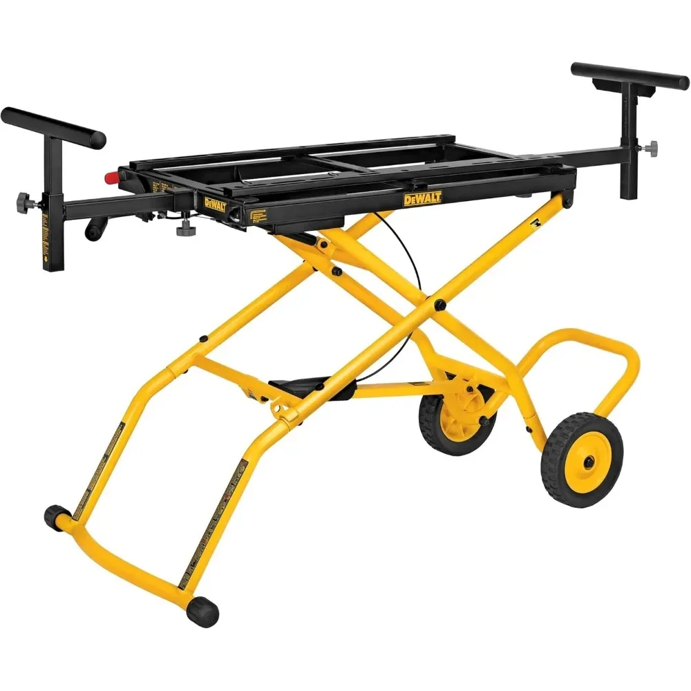 iter Saw Stand With Wheels (DWX726), Yellow