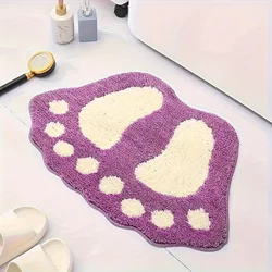 Ultra - Absorbent Non - Slip Microfiber Bathroom Rug - Soft & Machine Washable - 40x60cm (Purple)