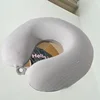 2025 new knitted striped U-shaped neck pillow multi-function travel aircraft portable use pillow 2