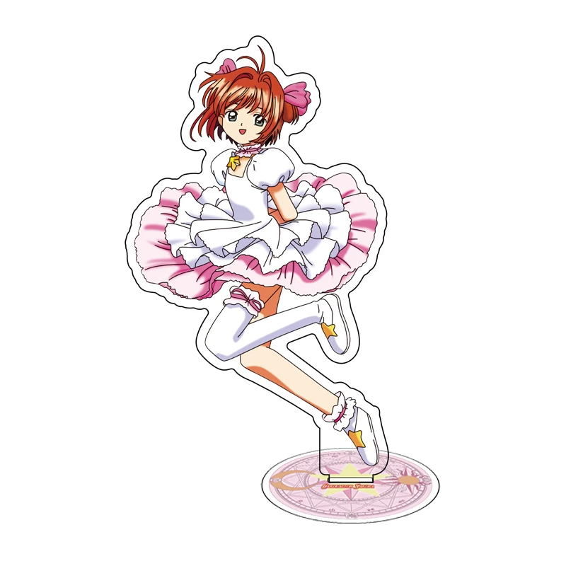 Фото Подставка для сакуры Cardcaptor, аниме фигурка КИНОМОТО Сакура, персонализированная акриловая подставка, настольное украшение №4