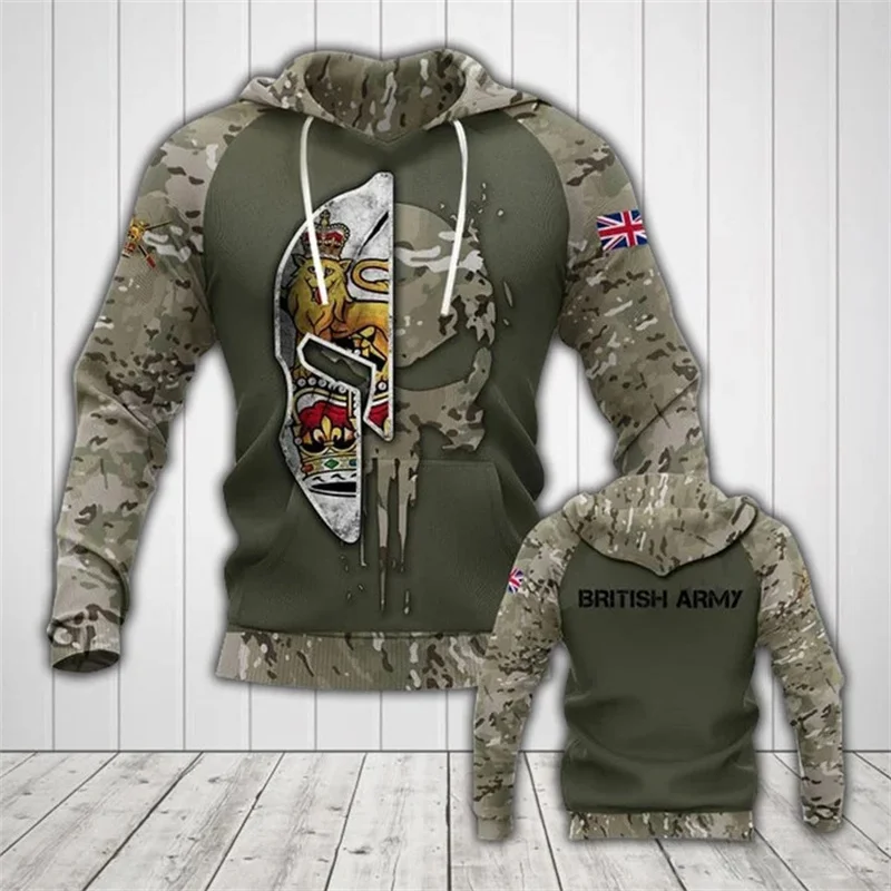 

New In Hoodies & Sweatshirts British Army Symbol Torn 3d Print Zip Hoodie For Men And Women Fashion Hooded Hoody Pullover Coat