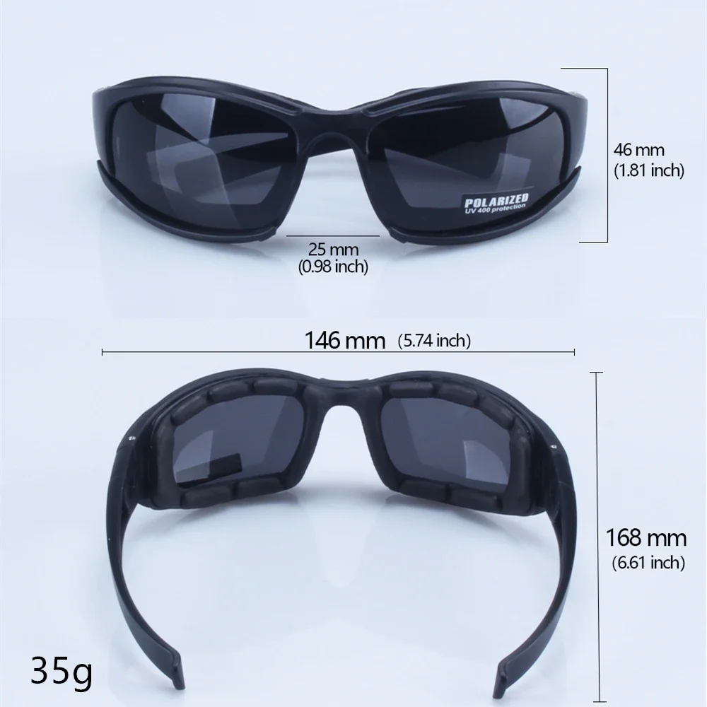 Sport Sunglasses Goggles Military Polarized Bullet-proof Airsoft Shooting Smoke Lens Motorcycle Cycling