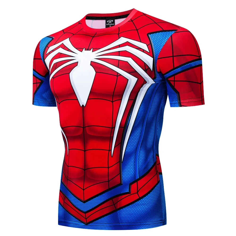 Spiderman Men's T-shirt Superhero Men's T-shirt Summer Men's Wear New Short Sleeve 3D Printed T-shirt Oversized Men's Clothing 4