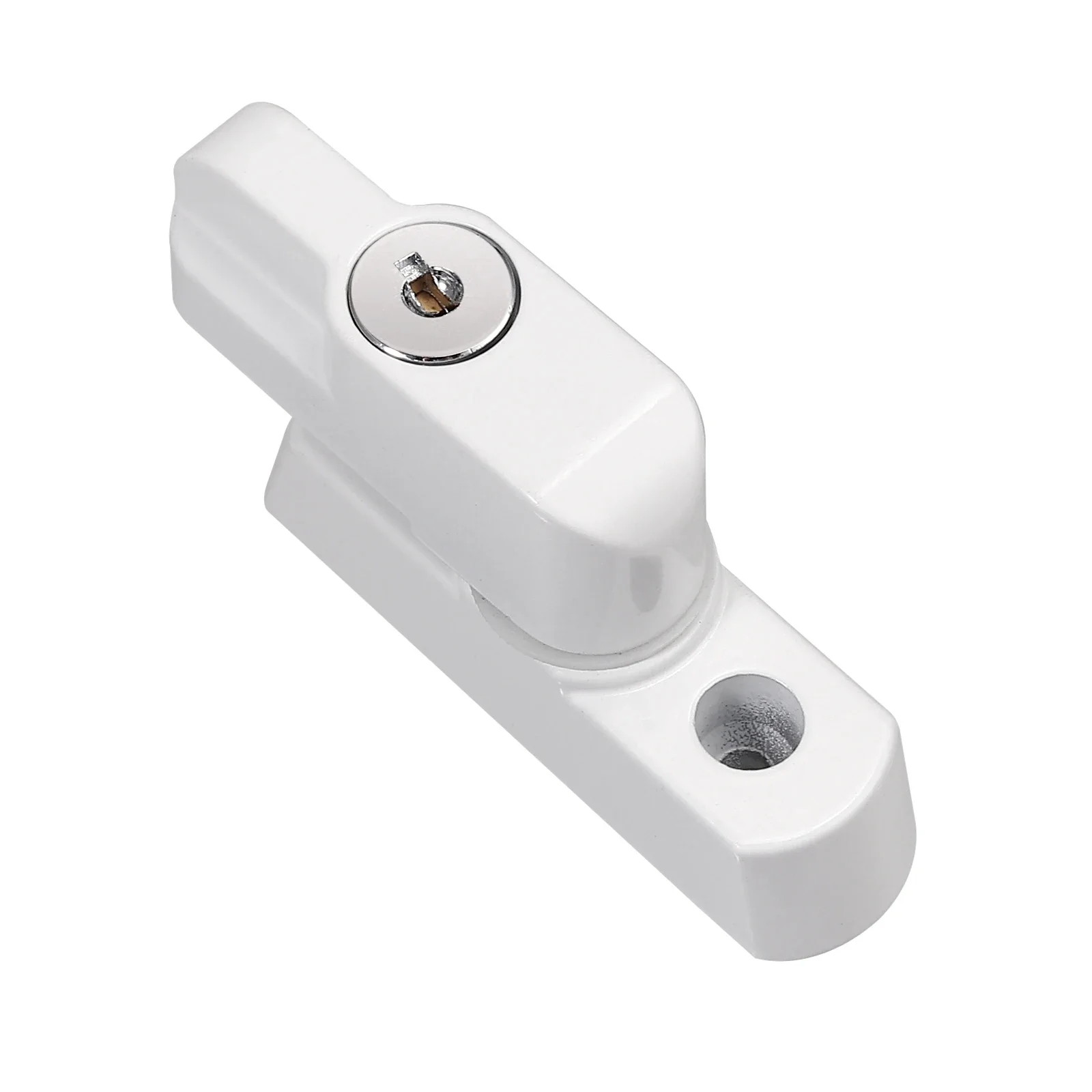 4 Pcs UPVC Door Window Restrictor Lock with Screws Security Window Sash Lock Latch with Key for Home Security Child Safe Protect