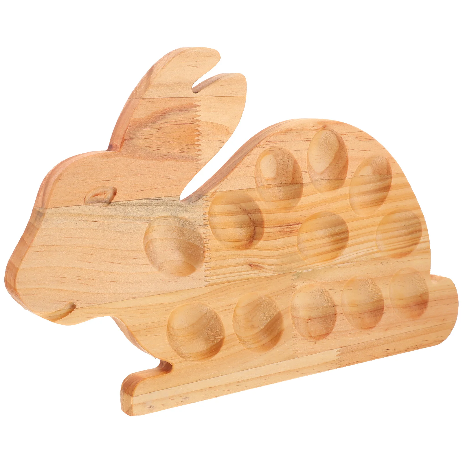 Deviled Egg Tray Appetizer Egg Serving Platter Wooden Egg Tray Easter Egg Storage Serving Holder Rabbit Deviled Egg Platter 4