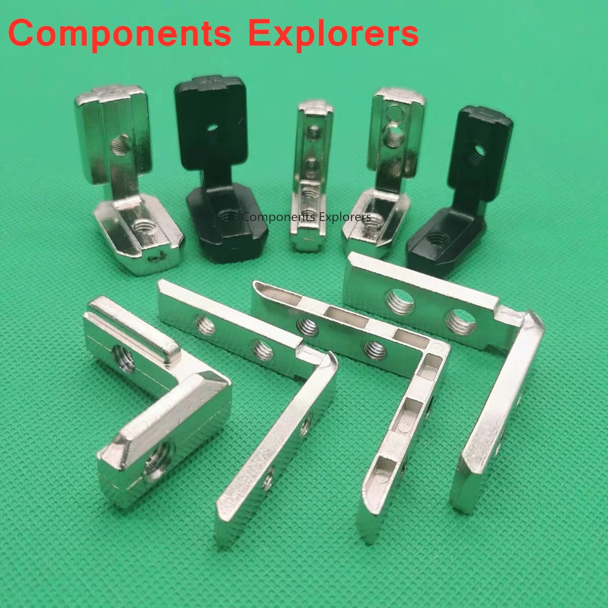Angle Bracket Angle Connector Aluminum Profile Accessories L Type Bracket 1515 1530 2040 2525 3030 4040 4545 5050 6060 Inside Joint Corner Connector Aluminum Profile Screws Included