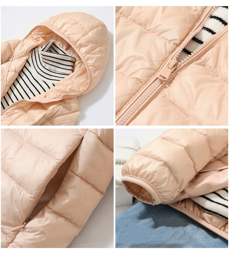 15 Colors Women Ultra Lightweight Puffer Jacket 2023 New Korean Fashion Hooded Short Female Wind-Resistant Breathable Down Coat